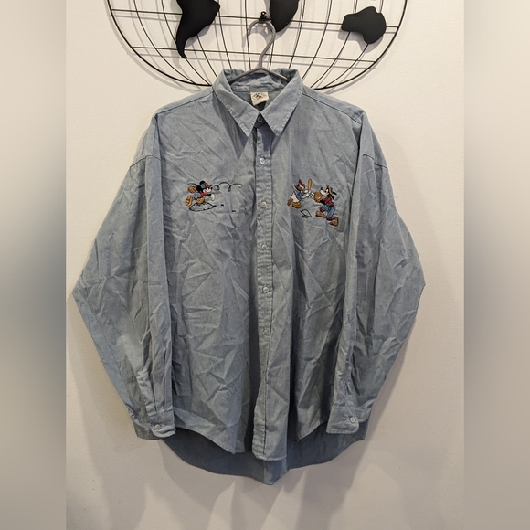 Disney Other - Disney. Mickey & Co. Button Down Shirt in size Large for men. Baseball game.